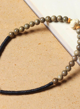 穗源莲款DIY阴沉木手链双圈 厂家批发男女式文玩装饰念珠装饰首饰