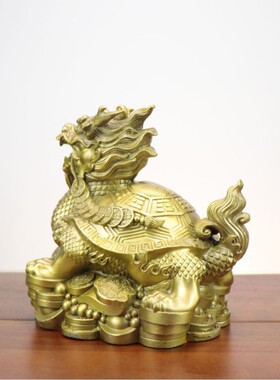 铜龙龟摆件八卦龙龟龙头龟如意龟家居客吉祥物大小纯