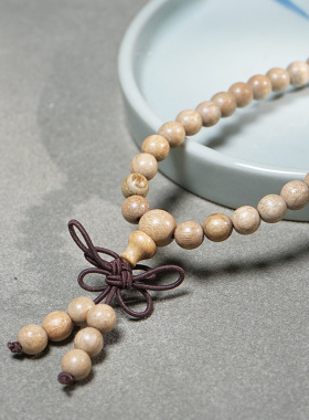 精工品顺纹香樟木佛珠手链木串手串念珠老料樟树清香木多圈文玩