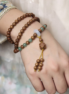 绿柳款DIY澳洲檀香手链装饰厂家批发规格6MM男女简约文玩念珠首饰