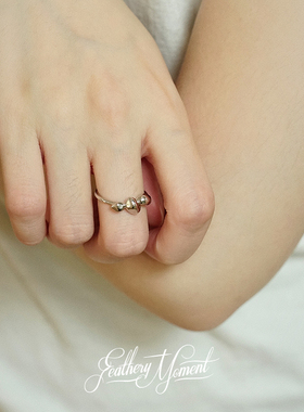 戒指925银通勤简约石头