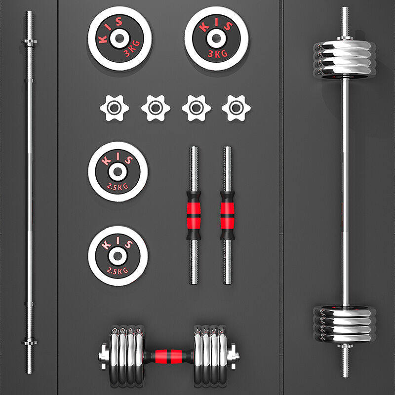 Constant power dumbbell men's electroplated heavy weight dumbbell barbell set fitness equipment household detachable combination dual-use