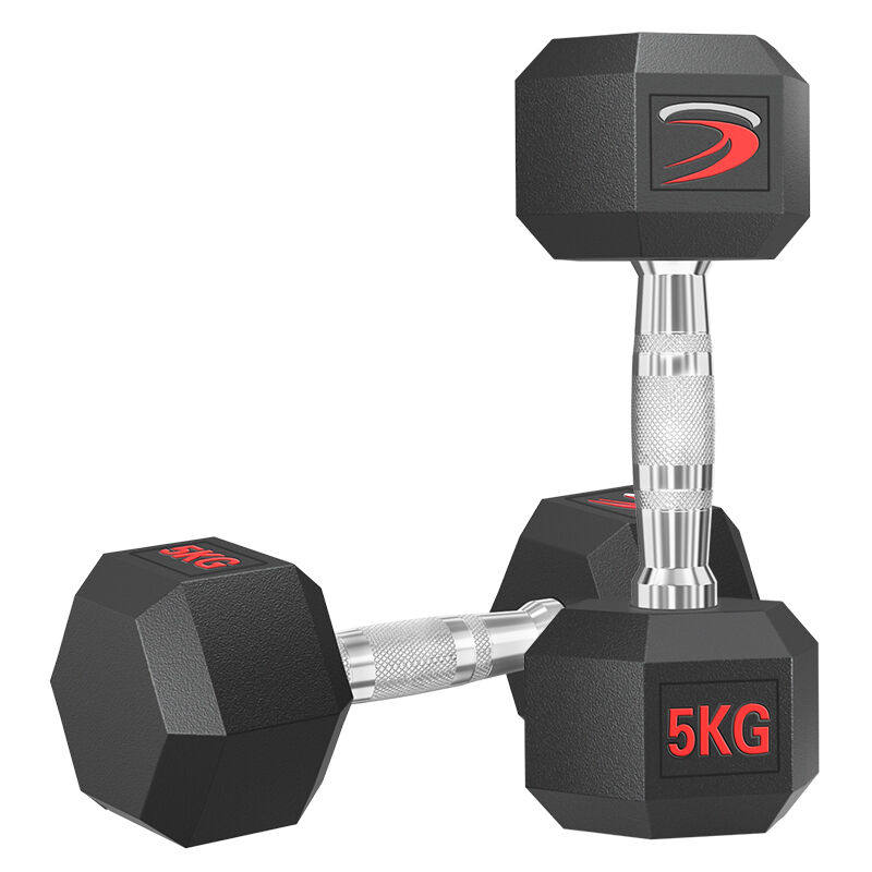 Chengyue rubber-coated dumbbells for men and women hexagonal fixed home commercial fitness training room Yaling professional equipment covered with steel