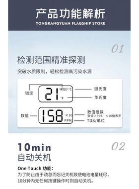 测水质笔电解器永康源TDS水质检测笔测水质笔饮用水净水器家用电