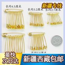 Xinjiang Tibet plus rough pins big stop pin safety pins Insurance gold plated nickel silver color Dont pin big numbers