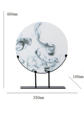 新中式书房假山摆件样板房客厅茶室茶具套装售楼处家居软装饰品