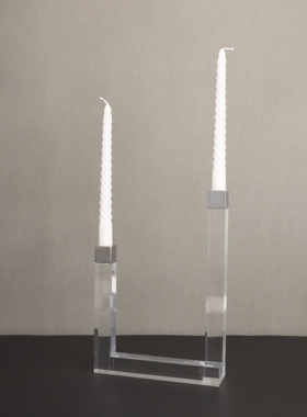 现代简约亚克力透明烛台摆件
