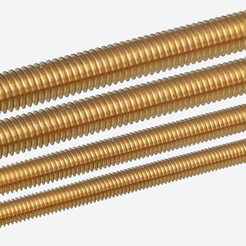 黄铜螺丝杆铜牙条棒螺纹杆螺柱M2M3M4M5M6M8M10M12M16M20*1x0.5米 - 图0