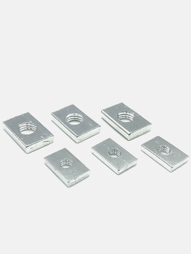 M3M4M5M6M8MM10铁镀锌长方形螺母铁方型螺帽铝型材配件滑块螺丝母 - 图1