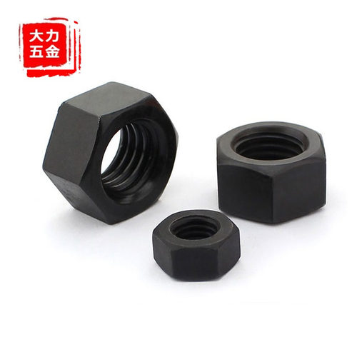 8.8级黑色细牙六角螺母幼牙螺丝帽M8M10M12M14M16M20M30*1*1.5x2 - 图2