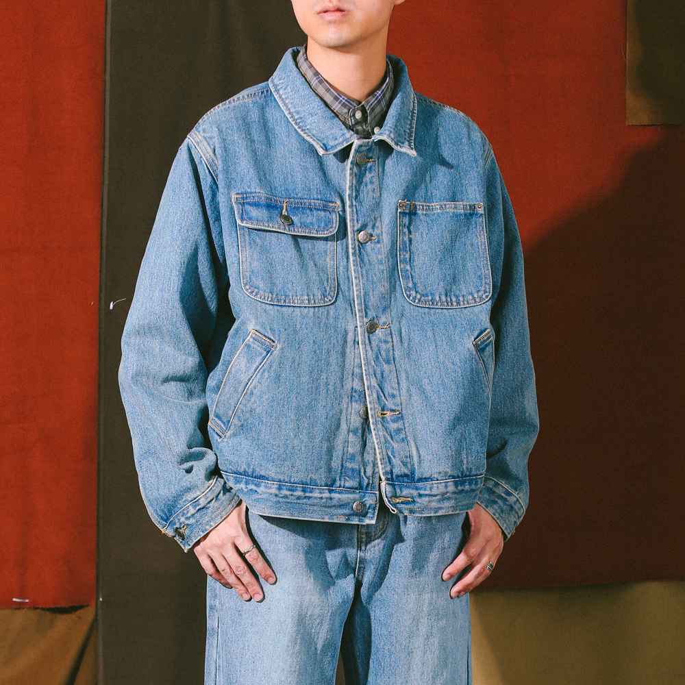 DAKYAM(达人)2024A/W Vintage Work Jacket 洗水工装短款牛仔夹克 - 图2
