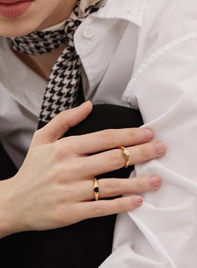G/Sins风法式爱心滴油叠戴戒指