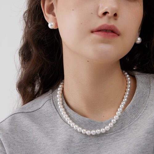 G/S经典与时髦碰撞 法式复古珍珠项链博主fever同款ins叠戴项链女 - 图1