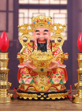黄铜电蜡烛led灯财神招财供灯