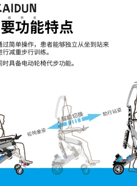 迈康信电动移位机轮椅老人残疾瘫痪升吊机智能康复站立行走训练器