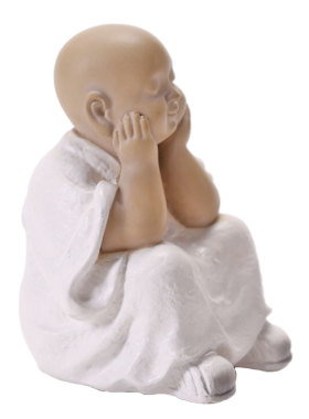 禅意中式风小和尚花瓶桌面摆件