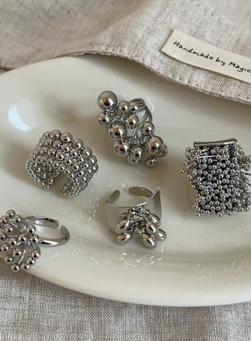 夸张个性烟花流苏戒指女欧美小众高级感时尚气质潮流百搭指环戒子