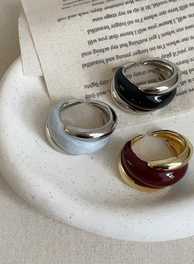 几何不规则滴油金属戒指女韩系潮流ins个性时尚气质百搭指环戒子