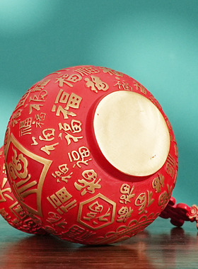 黄铜百福葫芦摆件工艺品福星高照可开盖纳物存取家居客厅摆件装饰