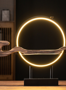 新中式创意瓷白鹿客厅装饰电视柜玄关灯摆件家居软装禅意乔迁送礼