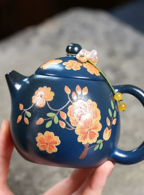 宜兴紫砂壶优天青泥匠心手工制作暗香浮动 礼品功夫茶具厂家