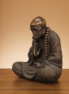 黄铜菩提达摩摆件达摩铜像居家佛堂寺庙佛像供奉家居客厅玄关摆设