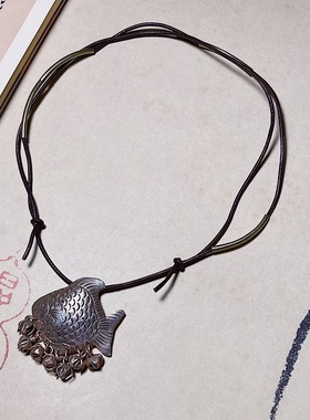 承李李原创设计风哑光立体项链