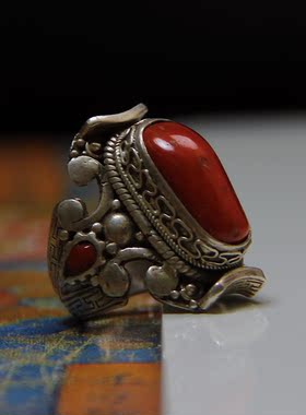 承李李原创设计纯银老有机红宝石