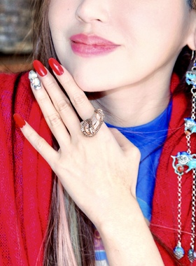 承李李原创设计风水晶玛瑙戒指