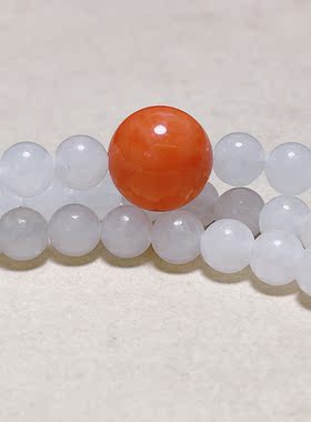 承李李原创设计 有机红宝碧玉蜜蜡和田白玉 气质多圈高级感手串女