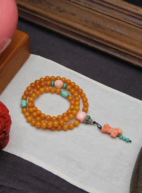 承李李原创设计蜜蜡水晶玛瑙