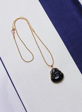 承李李原创设计黑玛瑙银吊坠