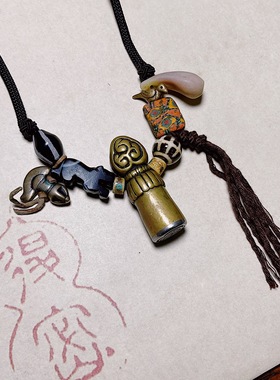 承李李老琉璃招财转运吊坠项链