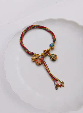 承李李原创设计银烧蓝编织手链