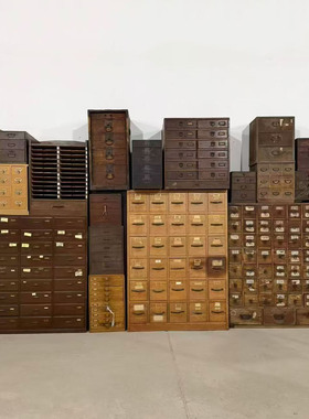 侘寂风中古家具储物展示柜装饰品