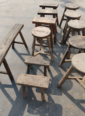 民俗博物馆民宿展览品旧板凳椅子