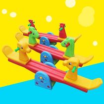 Seesaw rocking horse double Trojan horse nursery toy teething new thickened childrens giraffe stilts stilts