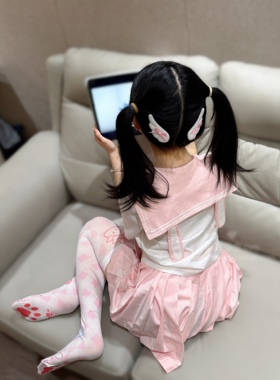 猫耳少女ovo可爱天使翅膀日系二次元亚文化毛绒发夹Lolita