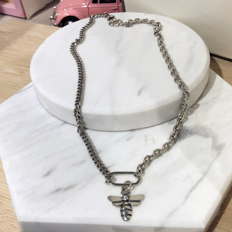 九里银城s925银韩版潮牌女锁骨链 九里银城项链