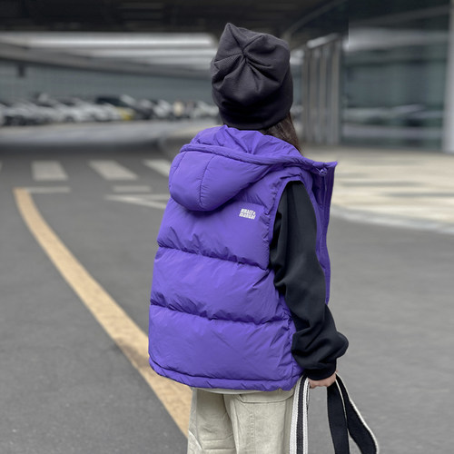 韩国童装马甲儿童羽绒服秋冬短款加厚背心外穿男童女童坎肩秋装潮 - 图1