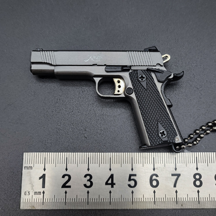 绝地求生钥匙扣绝地求生金属枪模1:3升级款金伯1911模型钥匙扣 吃鸡武器军事挂件