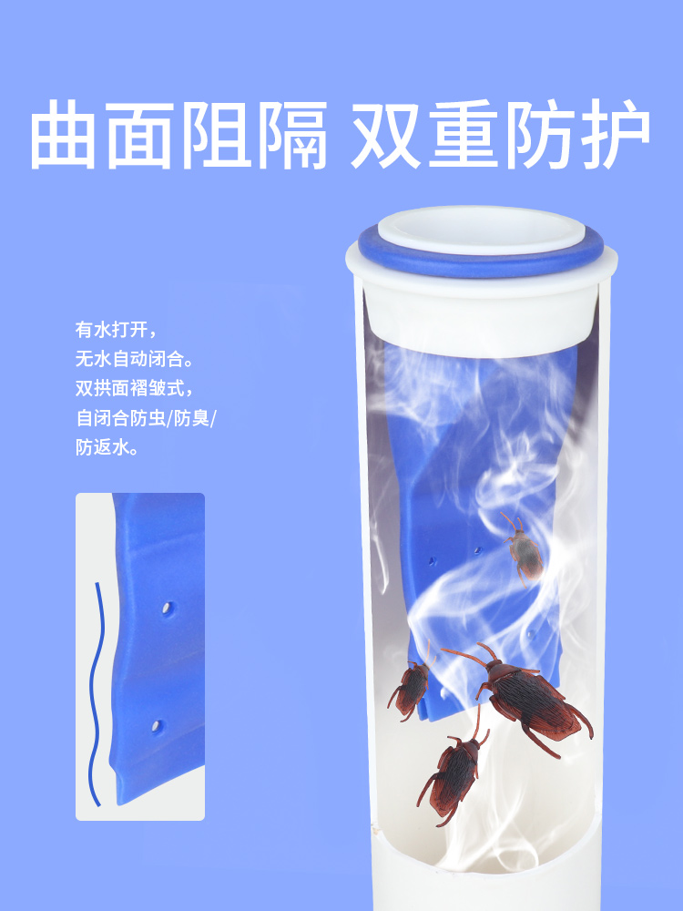 地漏防臭器内芯卫生间下水道堵口防返臭防反味神器硅胶地漏盖防臭 - 图0