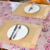 Tấm cách nhiệt PVC Teslin West Nhật Bản pad cách nhiệt không thấm nước dùng một lần mat món ăn mat chịu nhiệt bảng mat vải hai - Khăn trải bàn