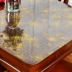Bàn vải cà phê bàn ​​TV tủ mat chống thấm dầu chống vảy dùng một lần hình chữ nhật hộ gia đình kẹp vàng hoa PVC mềm thủy tinh - TV