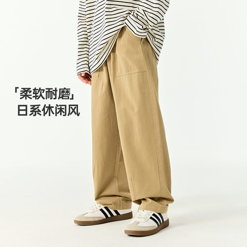 DK童装26秋季新款女男童日系直筒休闲裤儿童中大童宽松工装裤子潮 - 图0