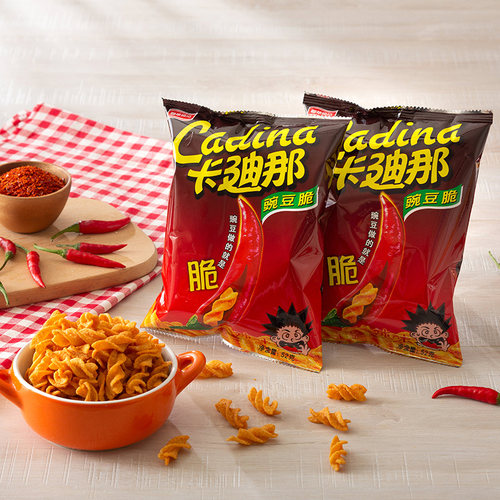 【8包 】卡迪那豌豆脆52g中国台湾怀旧休闲零食膨化食品咸香酥脆 - 图1