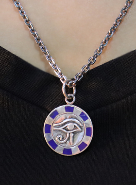泰银上帝之眼十字架时尚风吊坠