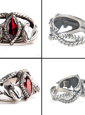 银饰戒指男士复古欧美