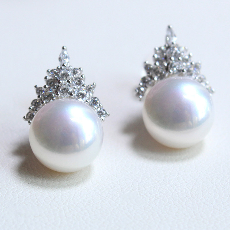 天然淡水珍珠耳环耳钉耳饰S925纯银闪亮气质百搭,淘宝优惠券,粉丝福利购,淘宝优惠卷