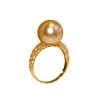 South Sea gold bead ring 18K gold ring thick and round